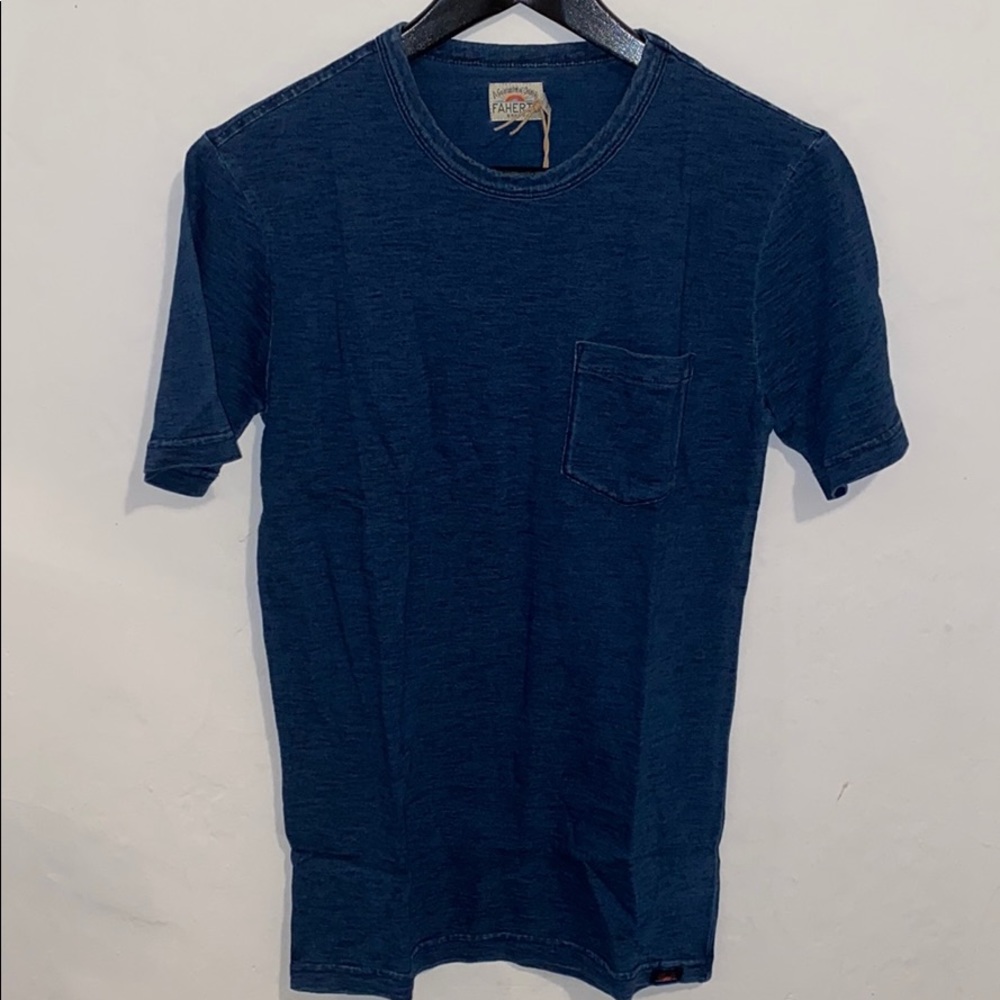 Faherty Single Pocket Indigo Tee Shirt